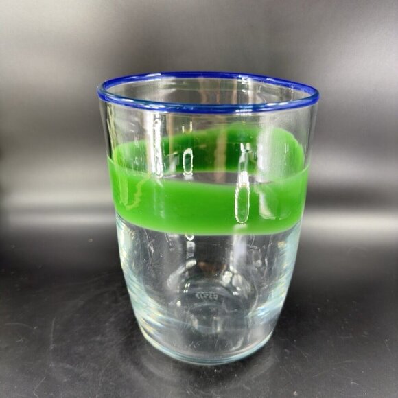 Kosta Boda Unica Hand Blown Glass Vase Green UV Manganese 365nm Glow Glass VTG - Picture 12 of 16